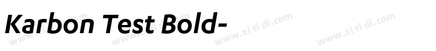 Karbon Test Bold字体转换